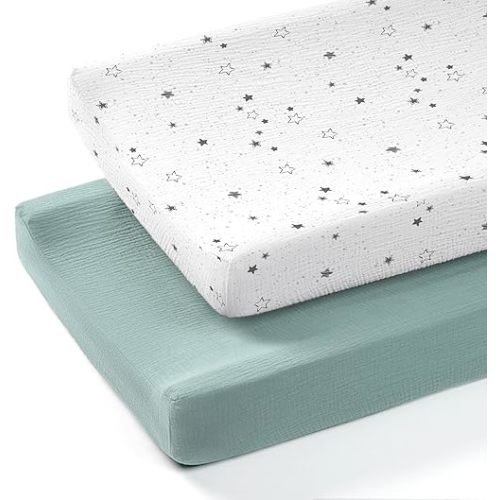 Termichy Muslin Changing Pad Covers: Baby Diaper Changing Table Covers - Changing Pad Sheets for Boys Girls