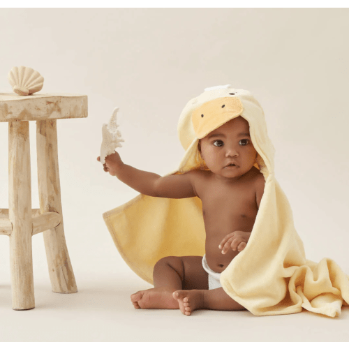 Yellow Duckie Hooded Baby Bath Wrap – Elegant Baby