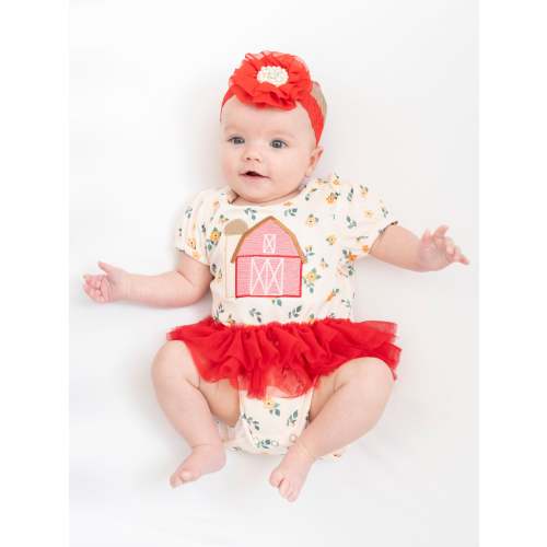 Embroidered Barn Tulle Bubble