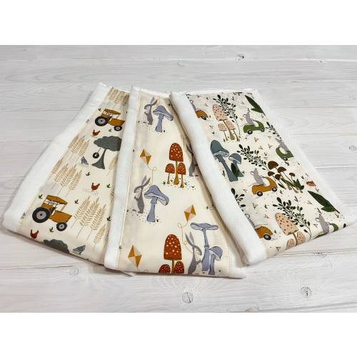 Unisex 3pk Burp Cloth, Baby burp cloth - newborn baby gift - Baby Shower gift - Baby Gift - Cotton Burp Cloths