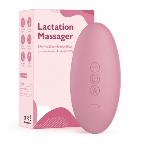INSMART Lactation Massager for Breastfeeding Moms, 3 Heat Levels 10 Vibration Modes, Compatible with Various Breast Pumps & Nursing Pumping Bra