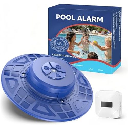 Pool Alarm for Inground & Above Ground Pools, 110dB Floating Pool Safety Alarm for Kids and Pets, 220 ft Wireless Receiver with Adjustable Sensitivity, No App or WiFi Required, Easy Setup