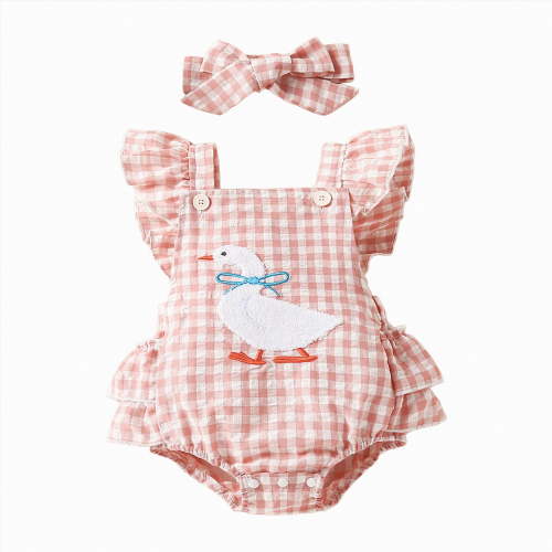 TOWED22 Newborn Baby Girl Romper Dress Infant Sleeveless Lace Floral Romper Bodysuit Baby Girl Summer Clothes Outfits Red,0-3 M