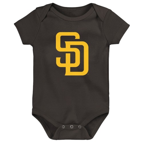 Newborn & Infant San Diego Padres Brown Primary Team Logo Bodysuit