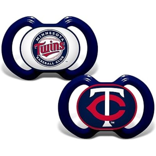 BabyFanatic Pacifier 2-Pack - MLB Minnesota Twins - Officially Licensed League Gear