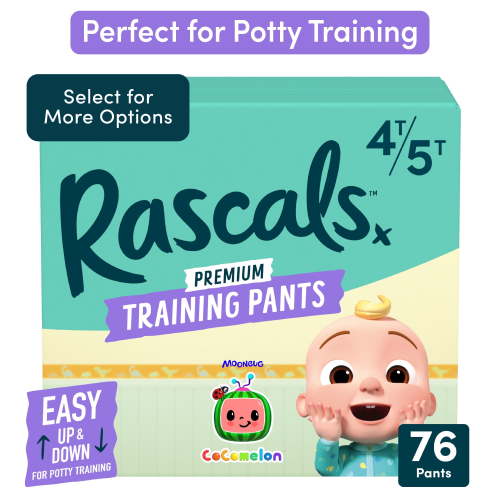 Rascals Premium CoComelon Absorbent Potty Training Pants 4T-5T, 76 Count (Select for More Options)
