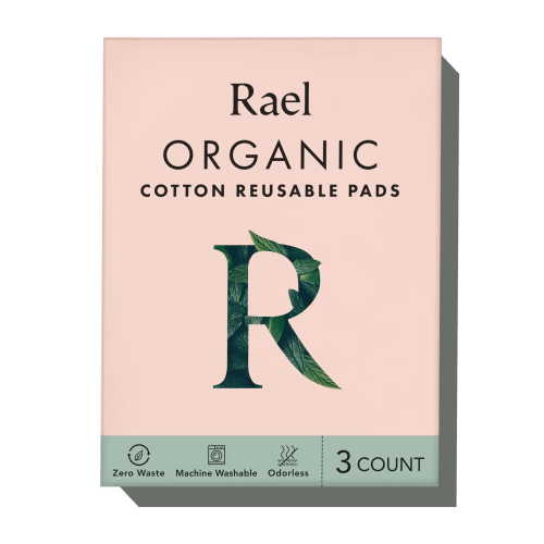 Organic Cotton Reusable Menstrual Pads - 3 Count