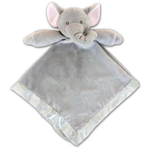 OCINAPALS Plush Elephant Baby Lovey, Security Blanket, 18" x 18"