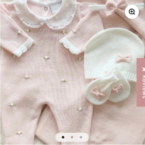 Florence Embroidery Set w/Blanket - Pink