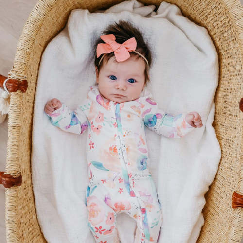 Zip-Up Footie Pajama - Bloom