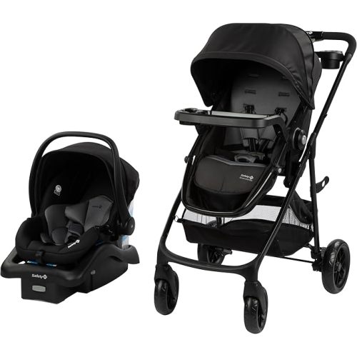Safety 1st Grow and Go Flex 8-in-1 Car Seat Stroller Combo, Baby Stroller Travel Systems for Infants 4-30 lbs, Stroller and Carseat Combo Set, Foundry