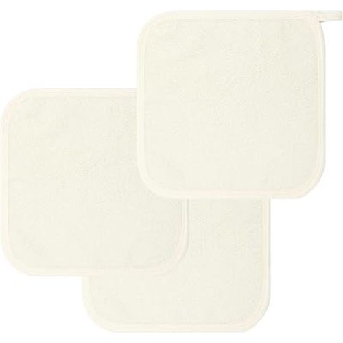LifeTree 3 Pack Baby Washcloths for Newborn, 100% Cotton Face Towels for Babies, Infant, Toddler and Kids, Thick,Soft and Absorbent, 10.2 * 10.2 Inches, Newborn Essentials-White