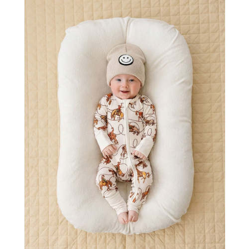 bamboo zip romper - rodeo club