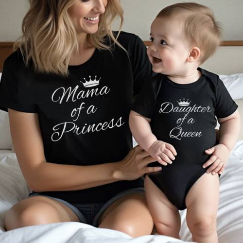 Mama of a Princess & Daughter of a Queen Matching Shirts – The Matching Shop
