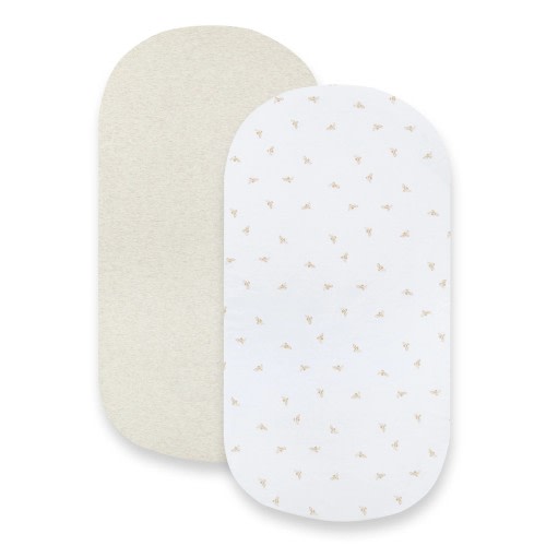 Golden Bee Organic Cotton BEESNUG® Fitted Bassinet Sheet 2 Pack