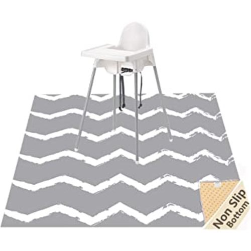 Large Splat Mat for Under High Chair/Arts/Crafts, WOMUMON Washable, Waterproof, Non Slip, Portable Floor Protector for Baby, Kids, Durable Spill, Splash Mat for Pet