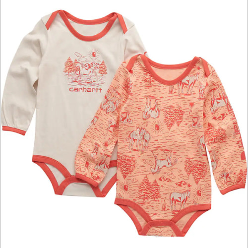 Girls' 2-Piece Long Sleeve Farm Print Bodysuit Set (Baby) | Sale Clothing & Gear | Carhartt