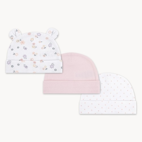 Newborn Huggies Organic Cotton Hat 3-Pack