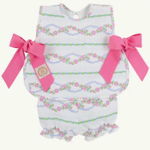 Talbott Tie Side - Garrison Garlands & Winter Park Pink