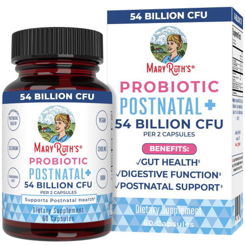 MaryRuth's Postnatal Probiotic for Breastfeeding Women Vegan, Dairy-Free, Gluten-Free Capsules, 60 Count, 30 Servings