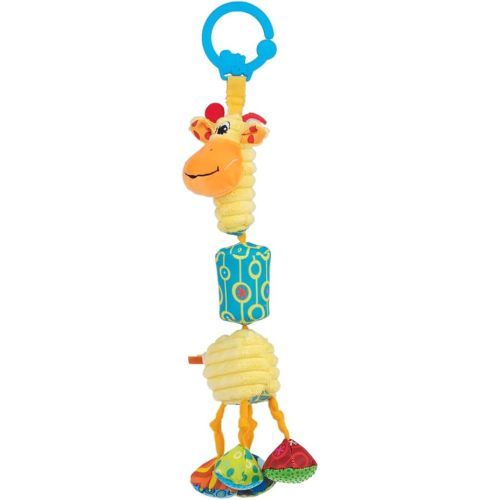 Gabi The Giraffe Hanging Baby Toy for 0-24M - 360° Rotating Neck | Deep Chime, Crinkle, Rattle, BPA-Free Material | Clip for Stroller, Car Seat | Soft Plush Sensory Newborn Gift
