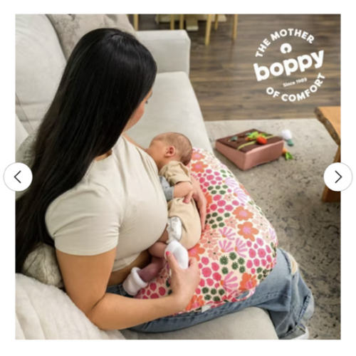 Boppy New Nursing Pillow - Pink Tropical Flowers