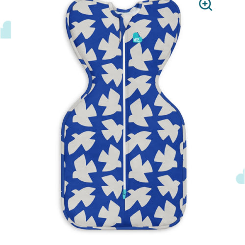 Swaddle Up™ 1.0 TOG Cotton Cobalt Paperbirds