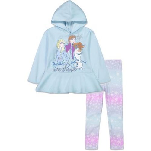 Disney Frozen Elsa Princess Anna Olaf Toddler Girls Cosplay Hoodie and Leggings Outfit Set 2T