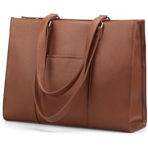 befen Genuine Leather Tote Bag for Women Work, Women's Leather Shoulder Bags Purses Satchel Handbags with Laptop Compartment
