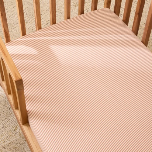 Eden Cotton - Jamie Stripe Cot Fitted Sheet | Sheet Society