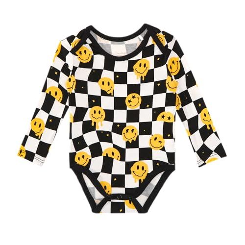 Baby Viscose from Bamboo Bodysuit for Boys Girls Long Sleeve Romper Soft Outfits for Infant One-Piece Cute Clothes