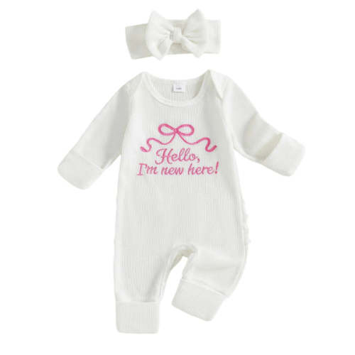 HELLO, I'M NEW HERE Bow Jumpsuit - Hazel & Bo