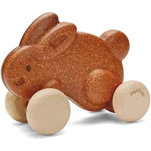 PlanToys Push Along Bunny - Brown
