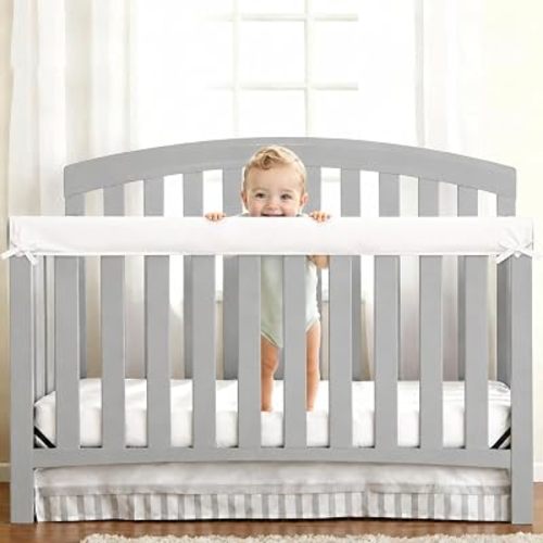 Tollder Comfort for Teething Stage, Edge Protector Strip Edge Wrap Cover Sets,Corner Bed Rail for Furniture (white-3pc)