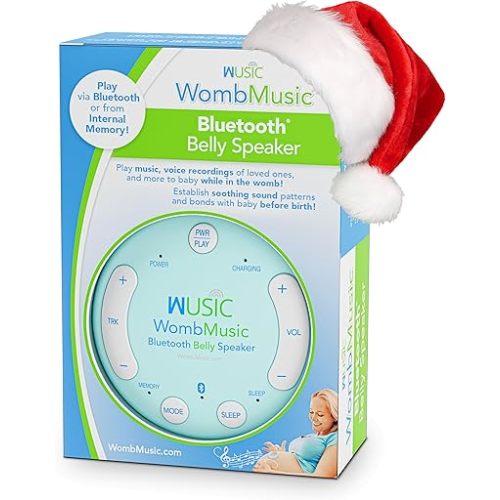 Wusic Safe Wireless Pregnancy Headphones for Belly – Womb Music Bluetooth Baby Headphones for Bonding, Pregnancy Essentials for First Time Moms, One-Tap Bluetooth Plays 8+ Hours of Music to Your Baby