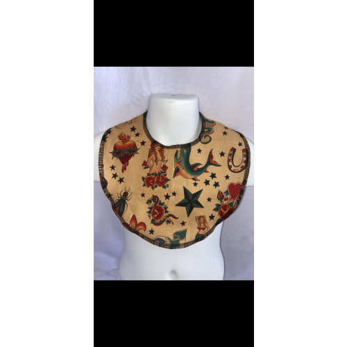 Tattoo punk rock baby bib