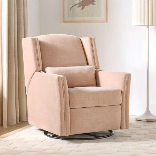 Sloane Elegant Pink Swivel Glider Power Recliner Nursery Chair