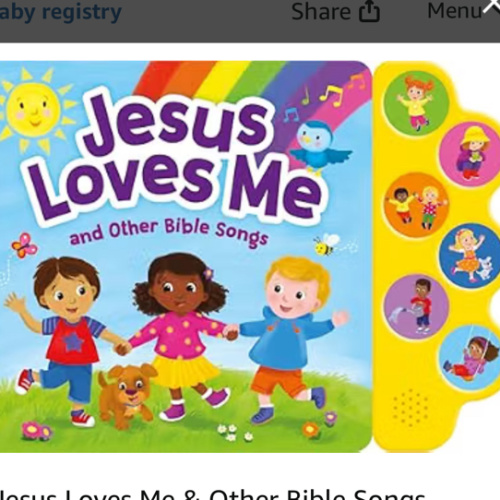 Jesus Loves Me & Other Bible Songs – Interactive Sound Book for Toddlers | Christian Baby Book with 6 Faith-Based Songs, Lyrics & Music | Baptism Gift, Bible Story Time Sing-along for Boys and Girls