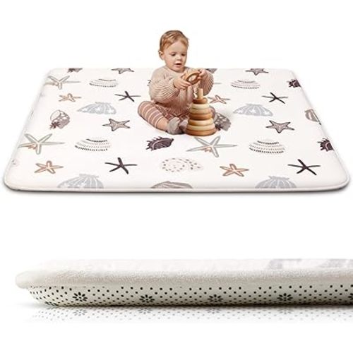 Baby Play Mat for Floor,1.2" Thick 50x50 Playpen Mat,Safe Padding Tummy Time Mats for Babies and Infants Toddlers,Cushioning Foam Mats for Kids Crawling,Non-Slip Baby Playmat,Yoga,Tatami,Nursery Rug