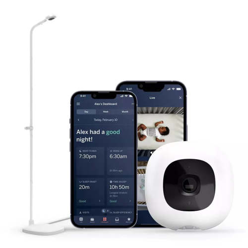 Pro Smart Baby Monitor & Floor Stand - White