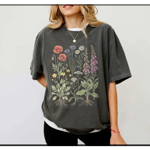 Vintage Wildflower Botanical Graphic Nursing T-Shirt – Giftifymama