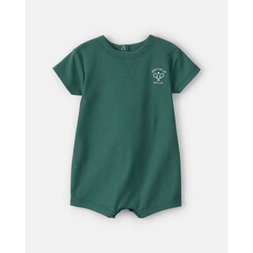 Baby Tennis Short-Sleeve Romper - Green | Carter's