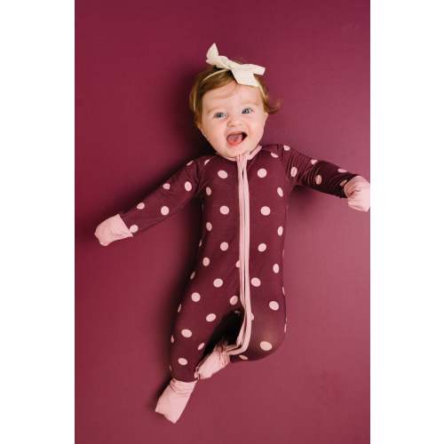 Mulberry Polkadot Bamboo Sleeper