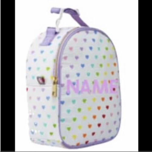 Gumdrop Lunch Box - Classic Rainbow Hearts - Full Name