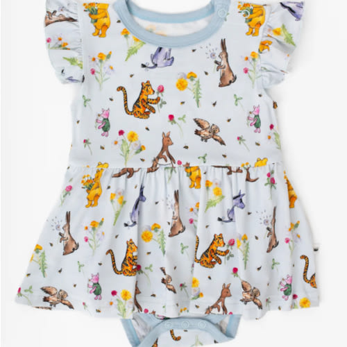 Winnie-the-Pooh in Bloom Baby Flutter Dress – Little Crowns & Capes