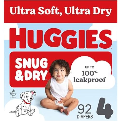 Huggies Snug & Dry Diapers Size 4, 92 Count