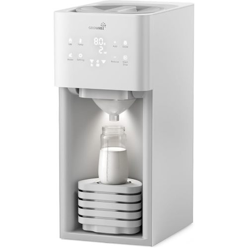 GROWNSY Baby Formula Maker, Ultra-Precise Automatic Formula Dispenser, Formula Mixer with One-Touch Instant Bottle Prep, 304 Stainless Steel Tank, Fits Most Baby Bottles, White