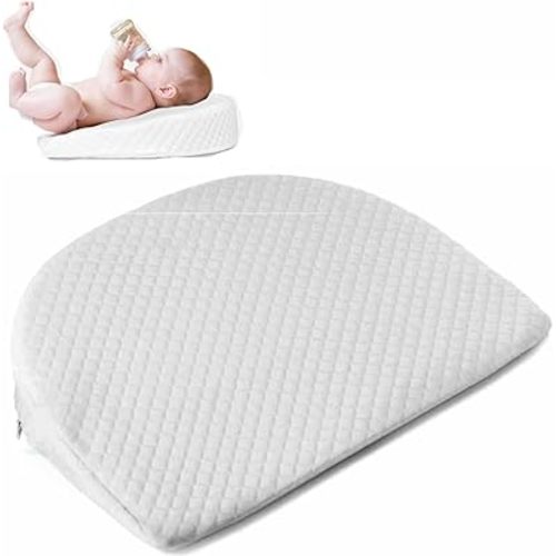 Pregnancy Wedge, Incline, Waterproof, Baby Pillow for Newborn,Premium Foam with Removable Cover, 15 x 12 x 2.6 inches