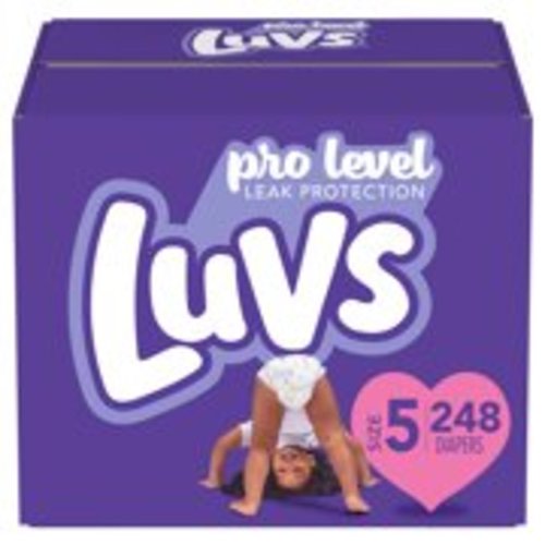 Luvs Triple Leakguards Extra Absorbent Diapers, Size 5, 248 Ct