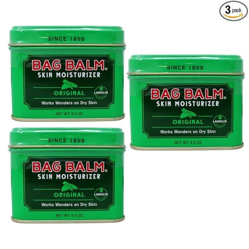 Bag Balm Vermont's Original Hand Moisturizer, Hand Balm for Dry Skin, Cracked Hands, Heels & Dry Hands Treatment, For Dogs and More Ointment, Lotion - 8oz Tin, 3 Pack